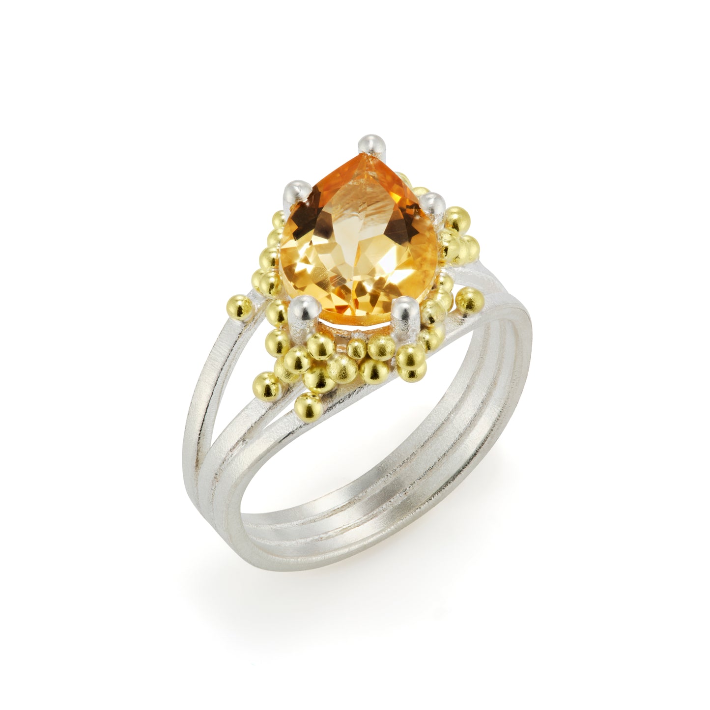 Scattered Citrine Ring