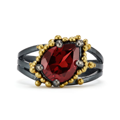 Scattered Garnet Ring