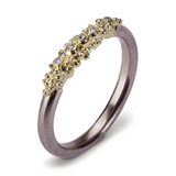 Granule Diamond Ring - white and yellow gold