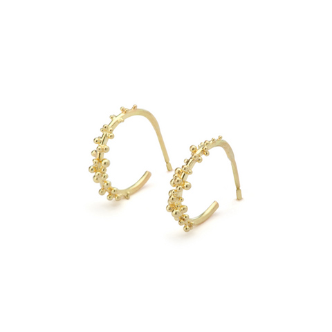 Granule Hoops - 18ct gold