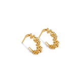 Petit Granule Hoops - gold plated