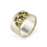 Crown Sapphire Ring - blue/greens