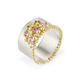 Crown Ring - pink sapphires