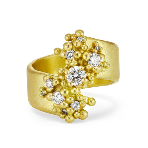 Whorl Ring - Gold and Diamonds