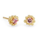 Cluster Earrings - pink padparadscha sapphires