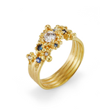 Whorl Ring - Diamonds and Sapphires