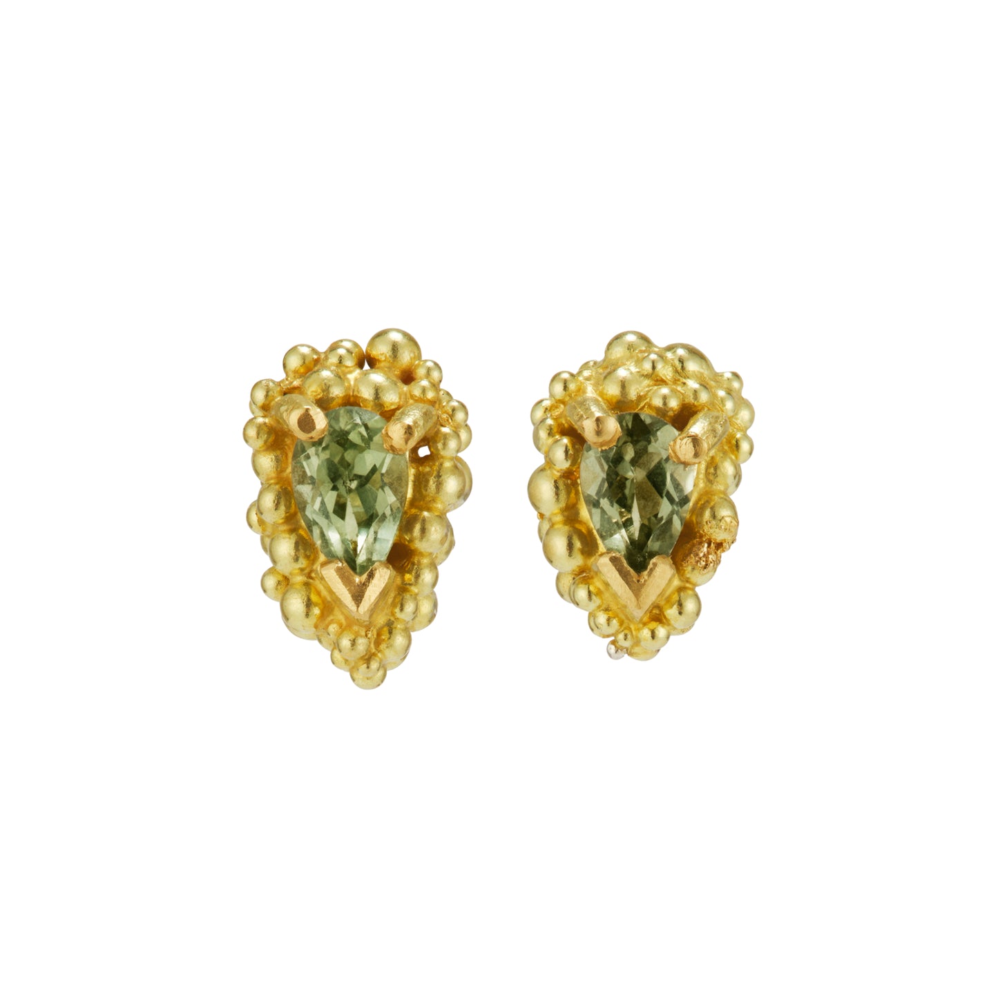 Raindrop Sapphire Stud Earrings