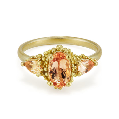 Raindrops Triple Cluster Ring - Topaz