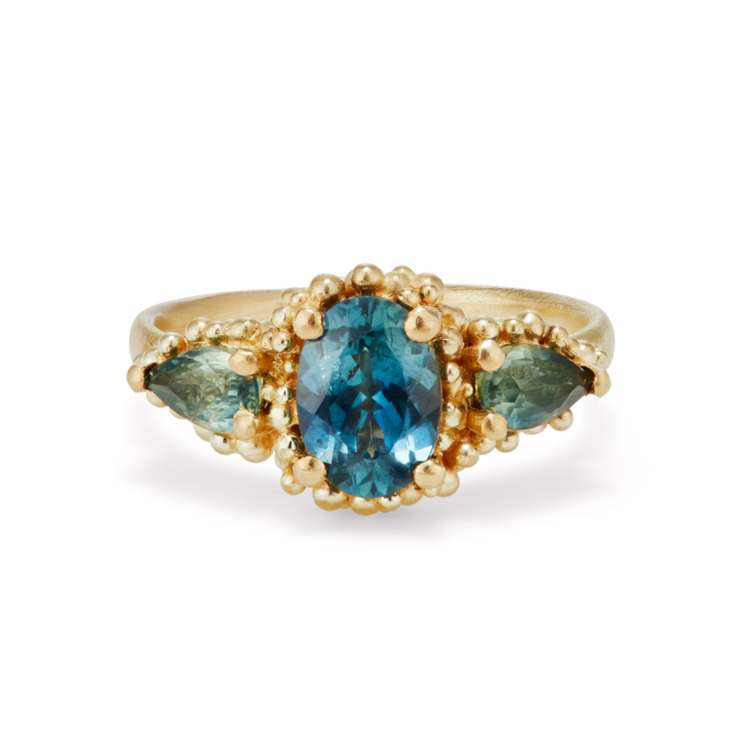 Raindrops Sapphire Cluster Ring