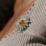 Reef Urchin Citrine Brooch