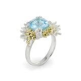 Reef Urchin Cocktail Ring - Blue Topaz