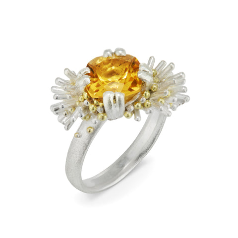 Reef Urchin Cocktail Ring - Citrine