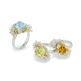 Reef Urchin Cocktail Ring - Blue Topaz