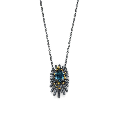 Reef Urchin London Blue Topaz Pendant