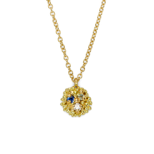 Sapphire Mareel Cluster Pendant
