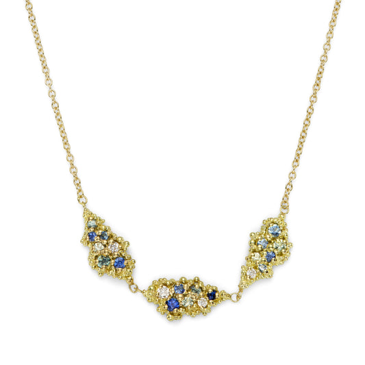 Sapphire Mareel Triptych Necklace