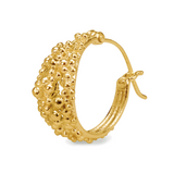 Scattered Granule Hoops - gold plated