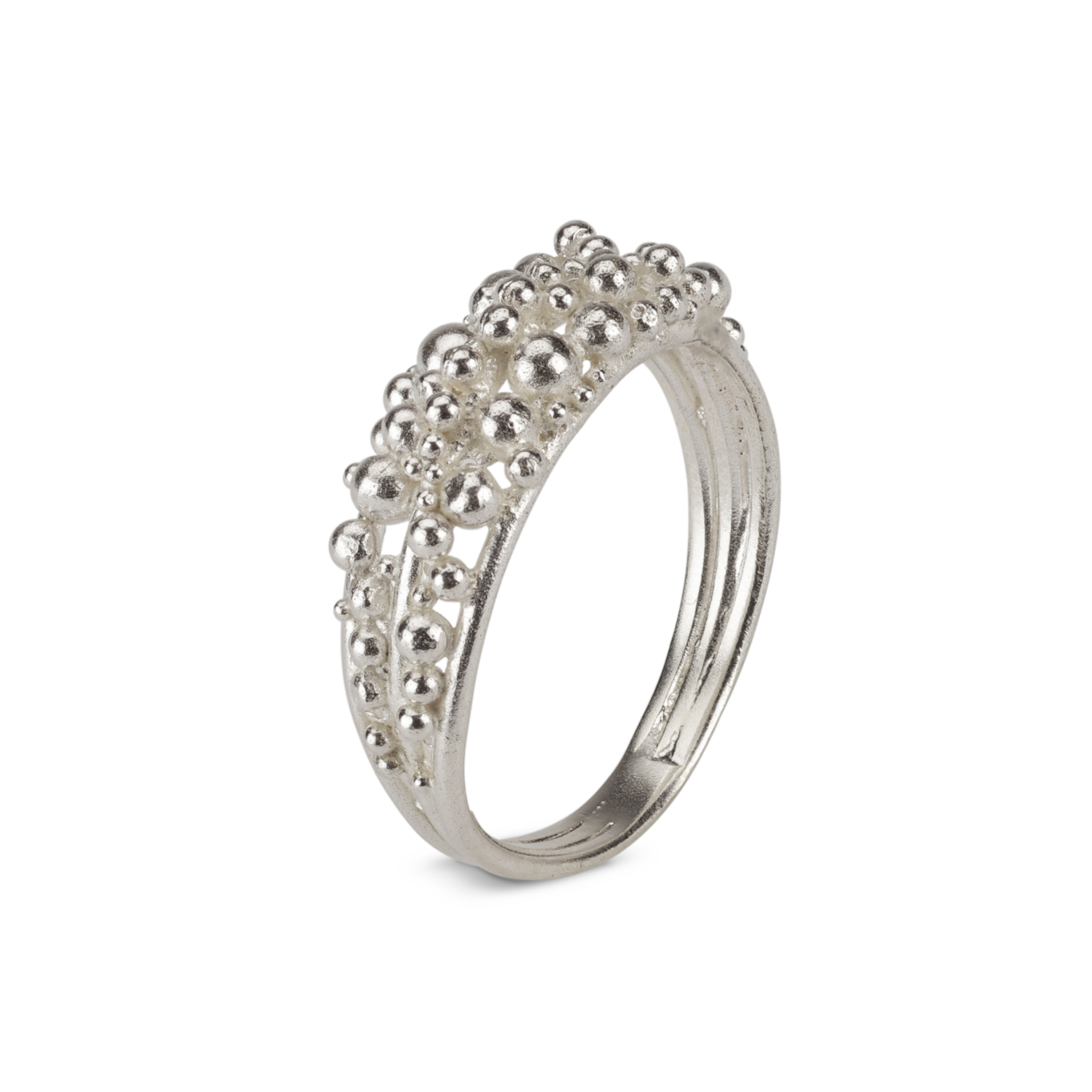 Scattered Granule Ring - silver – Hannah Bedford