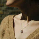 Sea Urchin Green Sapphire Pendant