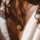 Sea Urchin pendant - Gold