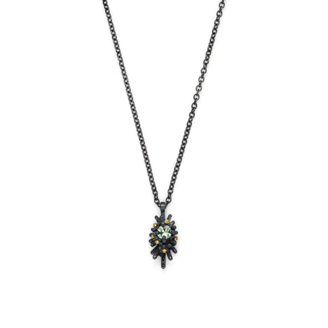 Sea Urchin Green Sapphire Pendant