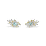 Sea Urchin Sky Blue Topaz studs
