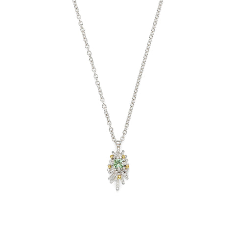 Sea Urchin Green Sapphire Pendant