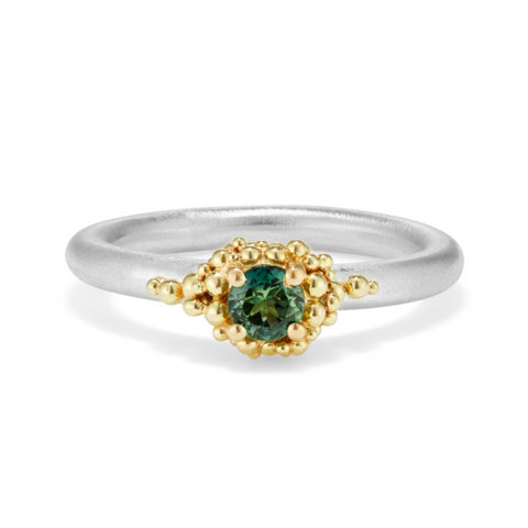 Cluster Ring - Teal Sapphire