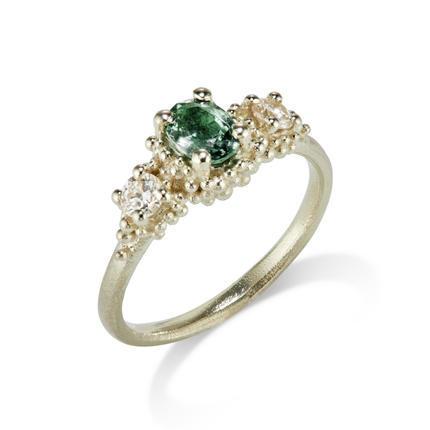 Triple Cluster Ring - Oval Sapphire