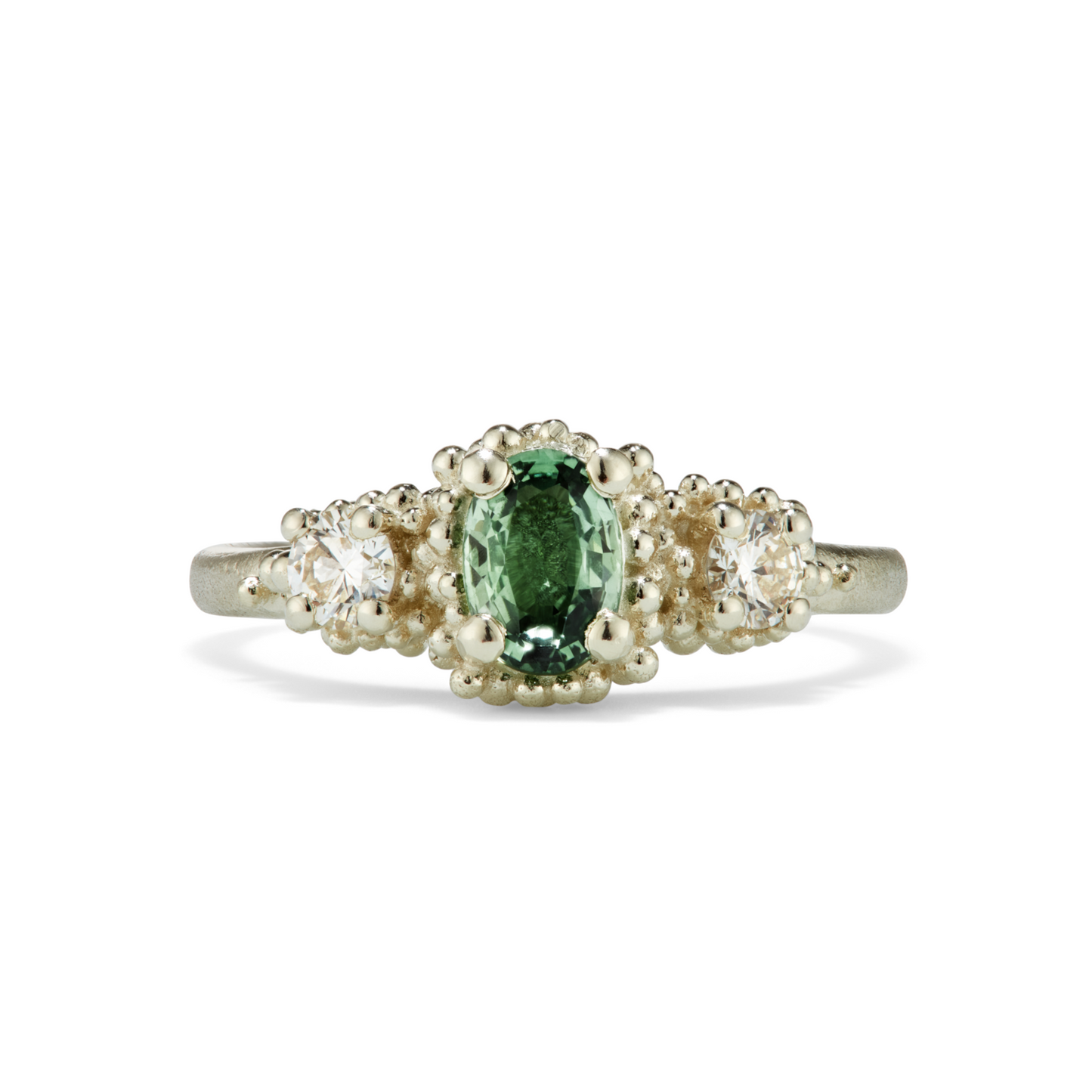 Triple Cluster Ring - Oval Sapphire