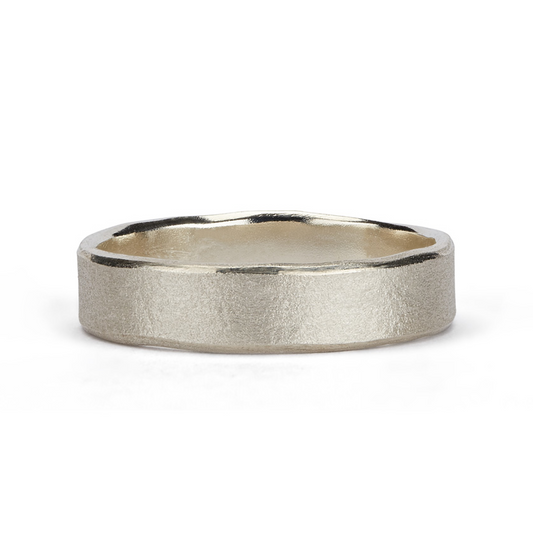 Wave Ring - 9ct White Gold