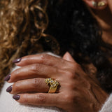 Whorl Ring - Gold and Diamonds