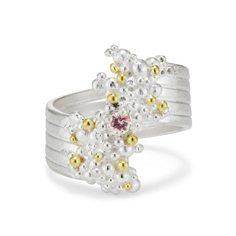 Whorl Ring - Pink Padparadscha Sapphire