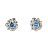 Cluster Earrings - cornflower blue sapphires
