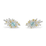 Sea Urchin Sky Blue Topaz studs
