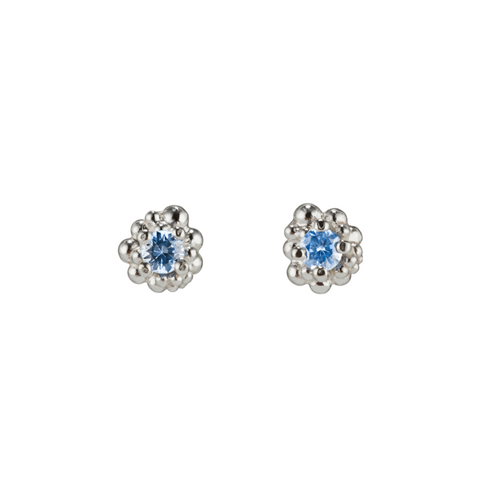 Cluster Earrings - Cornflower Blue Sapphires