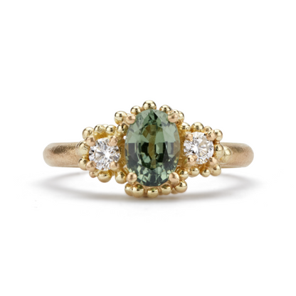 Oval Sapphire Cluster Ring