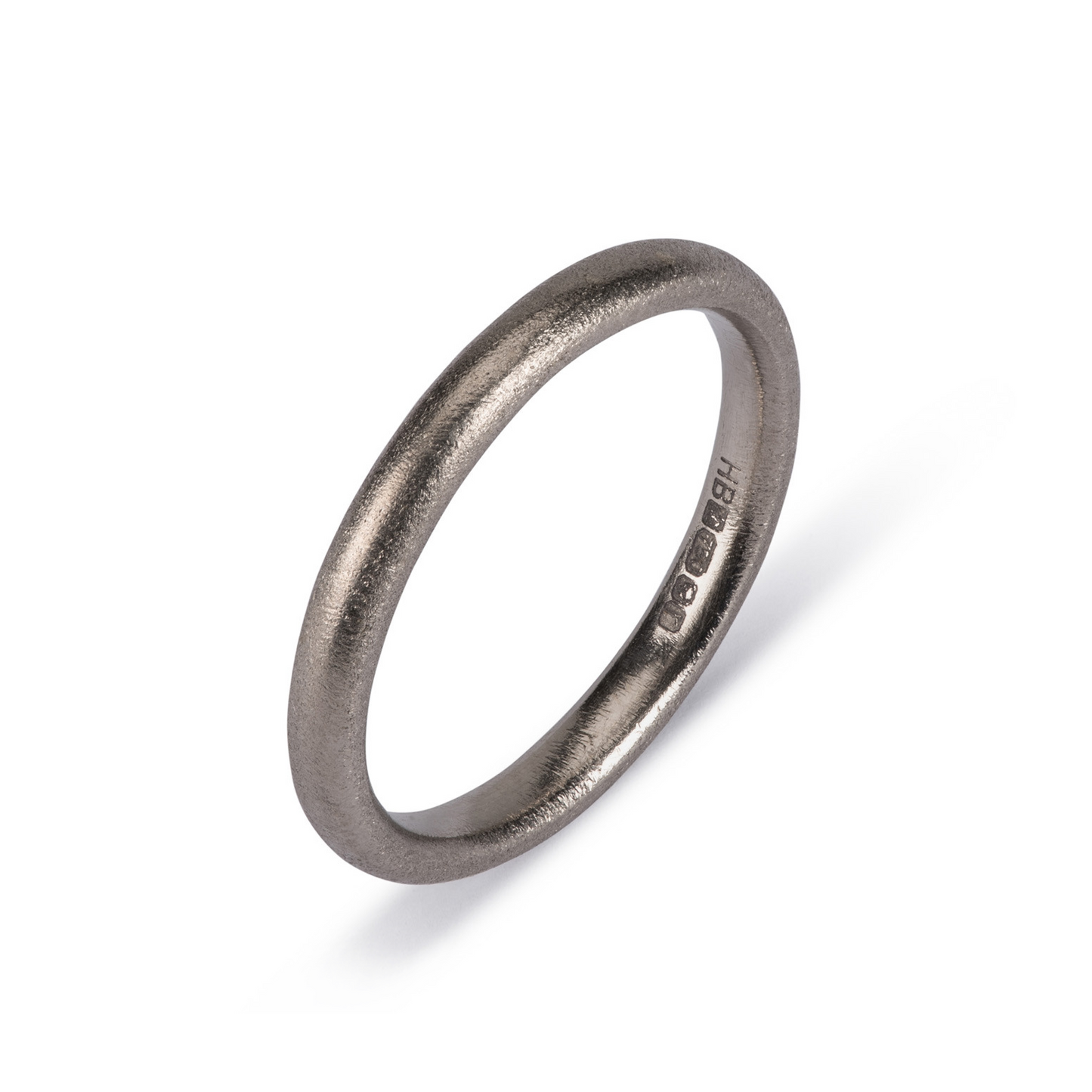 Court Wedding Band - 18ct White gold