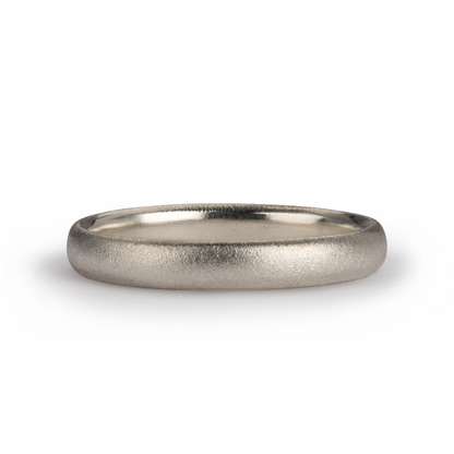 Court wedding Band - 9ct White Gold