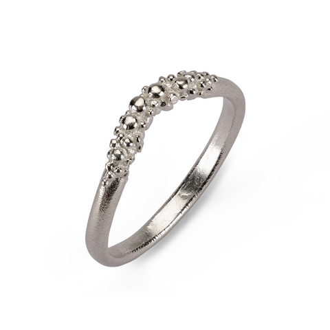 Contour Granule Ring - silver