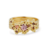 Whorl Ring - Pink Spinel and Sapphires