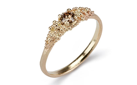 41. Champagne cluster ring