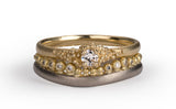 Crown Contour Ring - diamonds