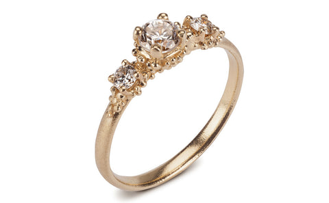 19. Triple Cluster Ring - 18ct yellow gold